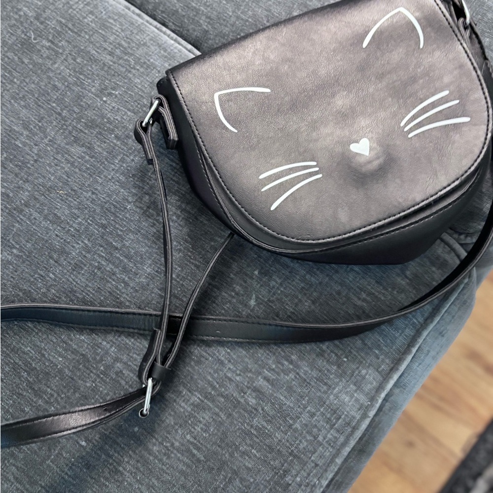 Chic/Cure Black Cat Face Crossbody Bag